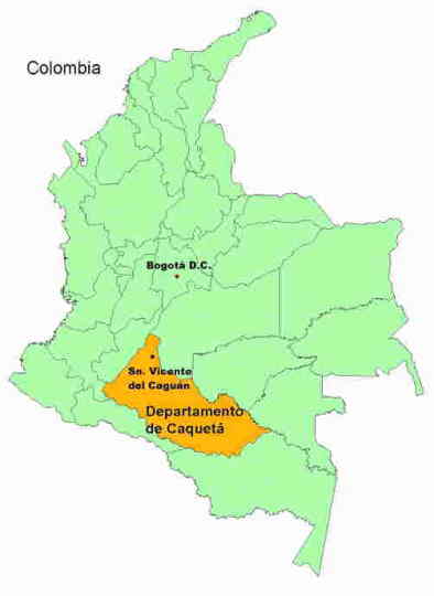 Mapa de Colombia / Caguan